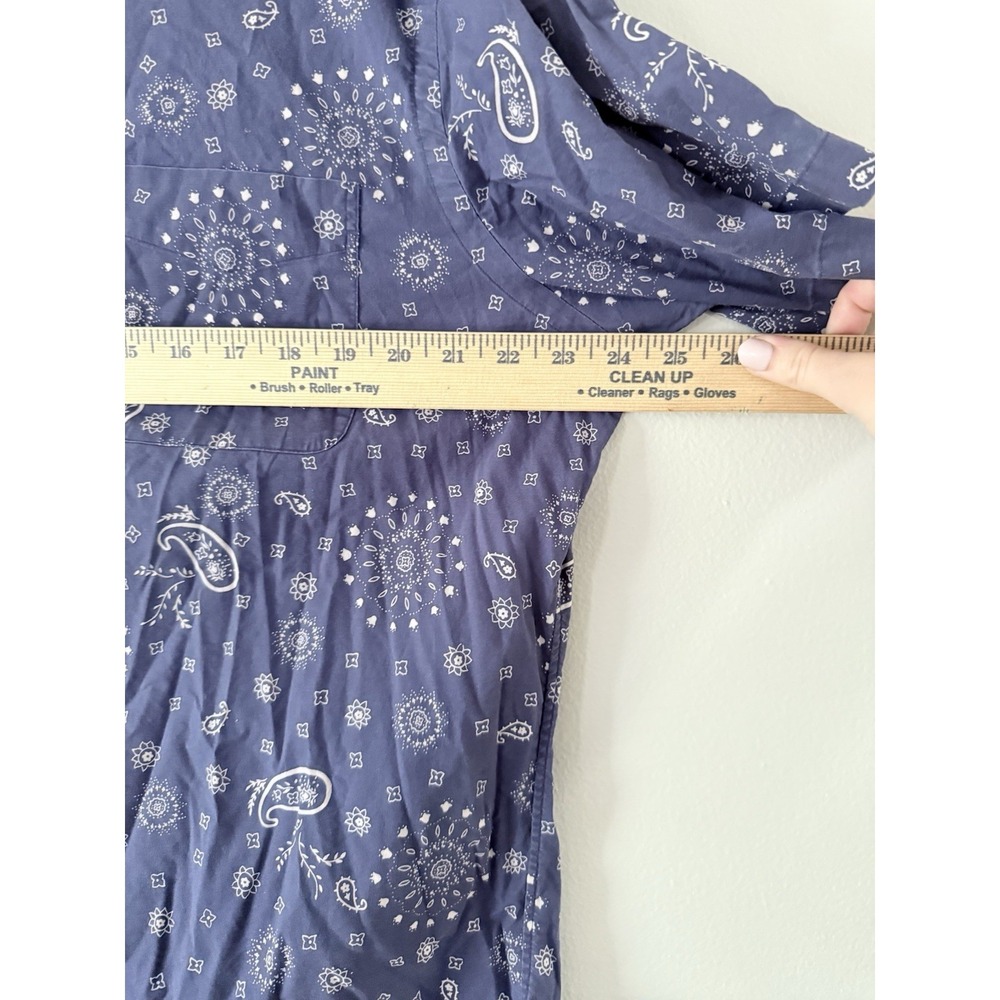 Ralph Lauren Button Up Shirt Men's XL Blue Paisley Custom Fit Button Down Retro - Picture 4 of 5